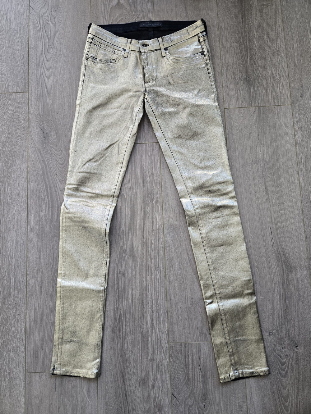 Juicy Couture Metallic Gold Skinny Jeans